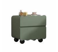 Cabinet curvo doppio cassetto, adatto per camera da letto, dormitorio, ufficio, soggiorno di famiglia per la custodia/stoccaggio, stile simpatico e carino(Green,(16 * 16 * 20in))