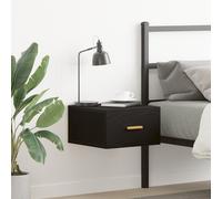 Cabinet da comodino a muro vidaXL Nero Rovere 35x35x20 cm Questo comodino porta stile e funzionalità nella tua camera da letto. Assicura che i tuoi essenziali siano sempre a portata di mano e hanno an
