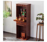 Cabinet d'altare Aperto con Ampio Spazio di archiviazione, Altare da Tavolo per la Meditazione, Altare per Il santuario Spirituale, Panca di Preghiera Cinese,Rosso,60 * 37 * 172cm/23 * 14 * 67in