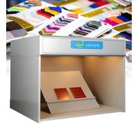 Cabinet di Valutazione Colore Professionale, 6 Sorgenti Luminose D65 TL84 F UV CWF U30 per Ispezione e Controllo qualità Colore di Tessuti, Giocattoli, Plastica, Vernici e Stampa,4 Light Sources