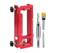 Cabinet Door Hinge Jig - 2 in 1 Aluminum Alloy Installation Kit | Precision Hole Locator for Carpenters, Contractors, Diy Enthusiasts, Furniture, Building, Home Renovation, Woodworking Accessory