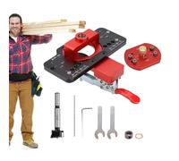Cabinet Door Jig, Woodwork Hole Drilling Guide, 35mm Opener 6.18x3.15 inches, Hardware Installation Locator, Precise Cabinet Hinge Tool, Durable Woodworking Positioner, Beginner-Friendly Design