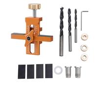Cabinet Door Mounting, Jig Aluminum Alloy Thickened Door Installation Locator Fixture with 6mm 8mm 10mm Auger Bits for Kitchen Cabinets Wardrobes