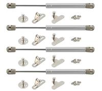 Cabinet gas spring support rod, Pack of 4 10 Inch Silver Gas Strut for Cabinet Doors with 20N-300N Force(Copper Core,30N)
