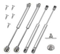 Cabinet gas spring support rod, Pack of 4 Gas Struts Silver 60N-150N for Cabinet Lid Support(60N)