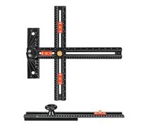 Cabinet Hardware Jig Tool, T Shape Drilling Template Guide, Precision Hole Positioning System for Accurate Installation, Adjustable Metal Layout Design, Carpenter Drill Alignment Tool, for Kitchen