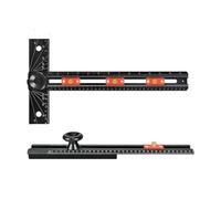 Cabinet Hardware Jig Tool, T Shape Drilling Template Guide, Precision Hole Positioning System for Accurate Installation, Adjustable Metal Layout Design, Carpenter Drill Alignment Tool, for Kitchen