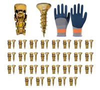 Cabinet Hinge Repair - Iron Expansion Screws Fastener Kit | Short Wall