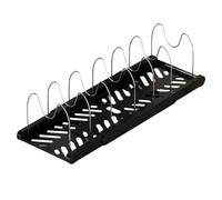 Cabinet Organizer for Pots Pans, 7 Adjustable Compartments Telescopic Pot | Expandable Adjustable Cookware Storage Organizer for Kitchen Cabinet Counter Cookware Baking Frying Rack Cabinet Pan