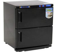 Cabinet Riscaldatore e Sterilizzatore di Asciugamani ad Alta Temperatura con Controllo Microcomputer, Nero, Scelta capacità 16L/32L, Professionale per Salone di Bellezza, Spa, Hotel e Uso Domestico