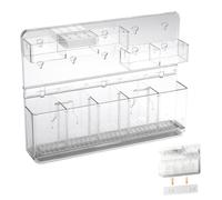 Cabinet Straw Holder - No Drill Wall Mounted Box | with 5 Compartments