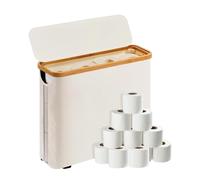 Cabinet Toilet Paper Organizer - Waterproof Basket Storage Holder for Bathroom | Compact Space Saving Design for Shelf Room Corner Dorm Restroom Kitchen Sink Wall Drawer Table Home Toilet Paper Roll A