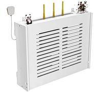 Cabinets Scaffale Galleggiante, Scatole Portaoggetti Per Router Wi-Fi, Scaffale Per Appendere Alla Parete, Staffa Per Cavo Di Alimentazione In Scatola Di Legno (Color : Bianca, Size : 47x11x36cm)