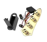 Cablaggio Chitarra Pannello di controllo preamplificatore per basso precablato in 1 pezzo con kit di cablaggio disponibile in nero oro e argento.(Gold)