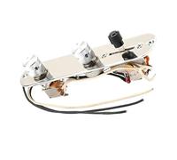 Cablaggio Chitarra Pannello di controllo precablato a 3 vie cromato con manopola di commutazione del cablaggio per accessori per chitarra Tele