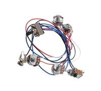 Cablaggio Completo Per Chitarra Elettrica 2V2T Con Componenti Elettronici Potenziometro Push Pull 500K Tracolla standard per chitarra(Bk)