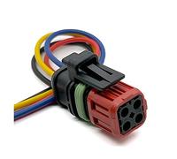 Cablaggio del sensore dell'iniettore di carburante dell'escavatore a 4 pin, connettore elettronico for auto con cavo compatibile 1337352-1