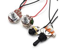 Cablaggio Della Chitarra Cablaggio Per Chitarra Elettrica 3 Pickup 1V1T A500K Push Pull E B500K Big Pots Cablaggio Per Chitarra Elettrica(Black)