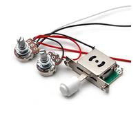 Cablaggio delle parti della chitarra Circuito Di Chitarra Elettrica A/B500K Elettronico Lunghezza Maniglia 15MM 1V1T Circuito Interruttore A Tre Velocità Circuito Di Controllo(White)