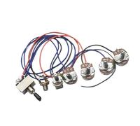 Cablaggio delle parti della chitarra Kit Cablaggio Per Chitarra Elettrica 2V2T Big 500K Pot E 1 Push Pull PotJack 3 Way Switch Per Parti LP(Black)