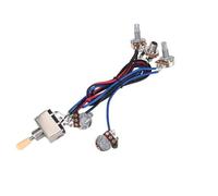 Cablaggio delle parti della chitarra Per Chitarra Elettrica LP Pickups Cablaggio Kit 2T2V 500K Potenziometri Interruttore A 3 Vie Con Jack Per Doppio Humbucker(Yellow)