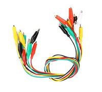 Cablaggio di coccodrillo materiali ausiliari elettrici fili e cavi 10 PCS 5 Colore Cavo doppio 50 cm per cavo di prova Clip coccodrillo Clip a colori