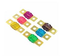 Cablaggio di protezione 100 PZ ANS Fusibile 20A 30A 40A 50A 60A 70A 80A 100A 125A 150A 175A ANL Placcato Oro Della Vite Prigioniera Fusibili for Auto Mini car Stereo Audio AFS Fusibile (Size : 125A)