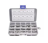 Cablaggio di protezione 100 pz/lotto Set Kit 5x20mm Fusibile Assortiti Kit FAI DA TE Rapido Soffiare Tubo di Vetro Fast-Blow Fusibili di Vetro 0.2A-20A