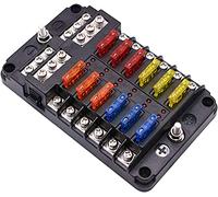 Cablaggio di protezione 12V 32V Coperchio scatola portafusibili Supporto perno M5 con indicatore luminoso LED 6 modi 12 modi lama for auto auto barca Marine Trike (Size : 6 Ways)