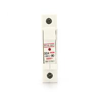 Cablaggio di protezione 1P 2P 3P 4P RT18-32X AC ~ 380V Portafusibile in rame 500V 10x38mm Montaggio su guida DIN Portafusibile Adattatore inferiore con fusibile (Color : 1p, Size : 16A)