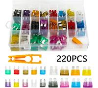 Cablaggio di protezione 220pcs fusibili a lama for auto mini assortimento di fusibili piatti 5-30A set di fusibili piatti fusibili automatici accessori for auto