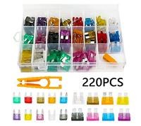 Cablaggio di protezione 220pcs fusibili a lama for auto mini assortimento di fusibili piatti 5-30A set di fusibili piatti fusibili automatici accessori for auto