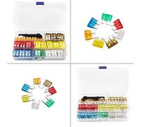 Cablaggio di protezione 242pcs 5-30 AMP Mini Fusibile automatico Multicolore Auto Truck ATC Lama fusibile Kit nylon e alluminio con chiave fusibile nera