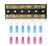 Cablaggio di protezione 32V 60A 8 Vie 4P Distribuzione dell'alimentazione Doppia sbarra Doppia Linea comune Nylon Base Buss Bar Terminal for auto Camper Barche (Size : 12-way 6p)