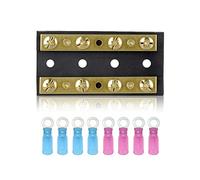 Cablaggio di protezione 32V 60A 8 Vie 4P Distribuzione dell'alimentazione Doppia sbarra Doppia Linea comune Nylon Base Buss Bar Terminal for auto Camper Barche (Size : 8-way 4p)