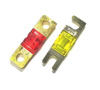 Cablaggio di protezione 5 PZ ANS Fusibile 20A 30A 40A 50A 60A 70A 80A 100A 125A 150A 175A ANL Placcato Oro Della Vite Prigioniera Fusibili for Auto Mini car Stereo Audio AFS Fusibile (Color : 125a,