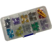 Cablaggio di protezione 50 Pz/scatola Mini Fusibili for Auto 2A 3A 5A 7.5A 10A 15A 20A 25A 30A 35A con Assortimento di Clip di Scatola Set di Fusibili Auto Micro Blade