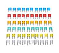 Cablaggio di protezione 60PCS Mini fusibili for auto 5A 10A 15A 20A 25A 30A Kit set misto Amp con assortimento di clip for scatola Set di fusibili a lama automatica for camion