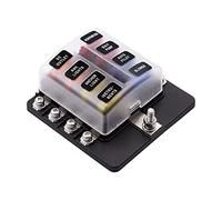 Cablaggio di protezione Blocco fusibili a lama universale a 8 vie 12V 32V Scatola portafusibili for auto Marine Interruttore connettore fusibile automatico con indicatore LED