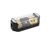 Cablaggio di protezione Car Stereo Audio Base nera 150A 1 in 2 Out Blocco di distribuzione portafusibili ANL