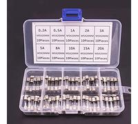 Cablaggio di protezione Fusibile 100/72 pezzi Fusibili in vetro soffiato rapido for auto Fusibili for tubi in vetro for auto 0,2-20 A 0,5-30 A Kit assortiti for aspirapolvere for auto (Size : 100pcs