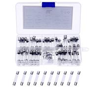 Cablaggio di protezione Fusibile 54 pz/scatola 6x30mm Tubo di vetro for auto a colpo rapido Fusibili a colpo rapido Set di kit assortiti 2.5A 3A 4A 5A 6A 8A 10A 15A 20AMP