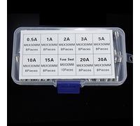 Cablaggio di protezione Fusibile 5x20mm Set di fusibili for tubi in vetro soffiato rapido, fusibili in vetro soffiato rapido Vetro 82 pezzi/100 pezzi/250 pezzi 1A-20A (Size : 82pcs Box)