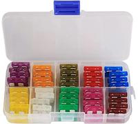 Cablaggio di protezione Fusibile 80Pcs Fusibili for auto a lama standard 3A 5A 7.5A 10A 15A 20A 25A 30A 35A 40A Assortimento Fusibile a lama for auto Kit di fusibili for moto for barche