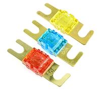 Cablaggio di protezione fusibili ANL placcato oro Stud Car Fusibili Mini Car Stereo Audio AFS Fusibile 20A 30A 40A 50A 60A 70A 80A 100A 125A 150A 175A 200A fusibili (Color : One Size, Size : 50A)