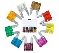 Cablaggio di protezione Fusibili e accessori for auto 120 pezzi mini set di fusibili a lama assortimento in lega di zinco 2-35 A for auto camion con estrattore di fusibili a lama e scatola di immagazz