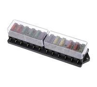 Cablaggio di protezione Portafusibile for auto a 4/6/8/10/12 vie Scatola dei fusibili for auto Lama automatica for camion con fusibili 4/6/8/10/12 for circuito standard ATO 12V 32V (Size : 12 Ways)