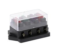 Cablaggio di protezione Portafusibile for auto a 4/6/8/10/12 vie Scatola dei fusibili for auto Lama automatica for camion con fusibili 4/6/8/10/12 for circuito standard ATO 12V 32V (Size : 4 Ways)
