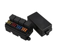 Cablaggio di protezione Scatola dei fusibili a lama a 12 vie con terminale a paletta/fusibile Relè a 4 pin 12V40A for apparecchiature elettriche for barche for auto (Size : Without fuse)