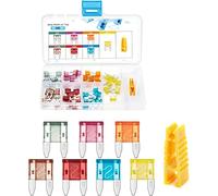 Cablaggio di protezione Set di fusibili for auto da 50 pezzi ATM Mini Lama automatica 2A 3A 5A 7.5A 10A 15A 20A Fast Blow Moto Automotive Avviamento elettronico elettrico Kit assortito